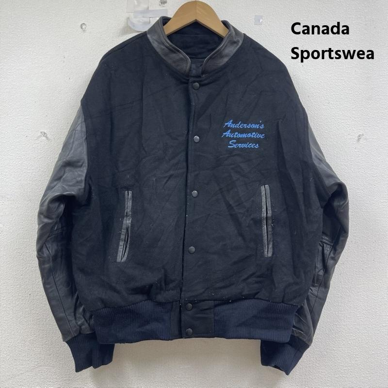 古着 USED ジャケット、上着 ジャンパー、ブルゾン Canada Sportswea Anderson s Automotive Services 刺繍 スタジャン M 黒 / ブラック / black メンズ USED 古着 中古 50156119
