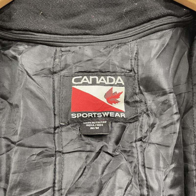 古着 USED ジャケット、上着 ジャンパー、ブルゾン Canada Sportswea Anderson s Automotive Services 刺繍 スタジャン M 黒 / ブラック / black メンズ USED 古着 中古 50156119