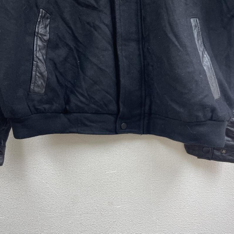 古着 USED ジャケット、上着 ジャンパー、ブルゾン STORMTECH 袖レザー 切り替え ロゴ 刺繍 スタジャン M 黒 / ブラック / black メンズ USED 古着 中古 50156120
