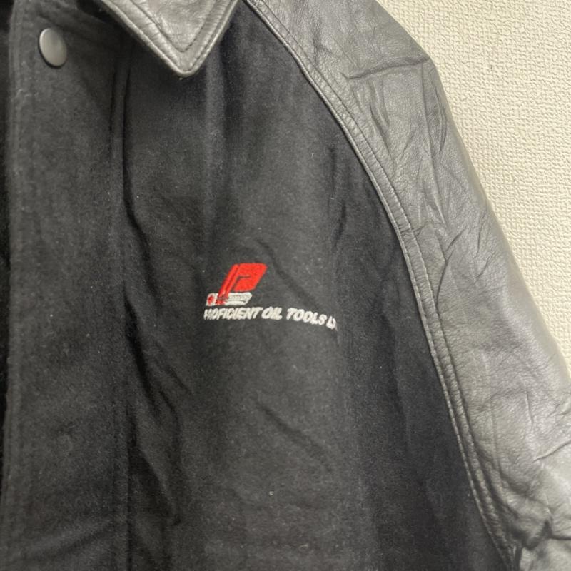 古着 USED ジャケット、上着 ジャンパー、ブルゾン STORMTECH 袖レザー 切り替え ロゴ 刺繍 スタジャン M 黒 / ブラック / black メンズ USED 古着 中古 50156120