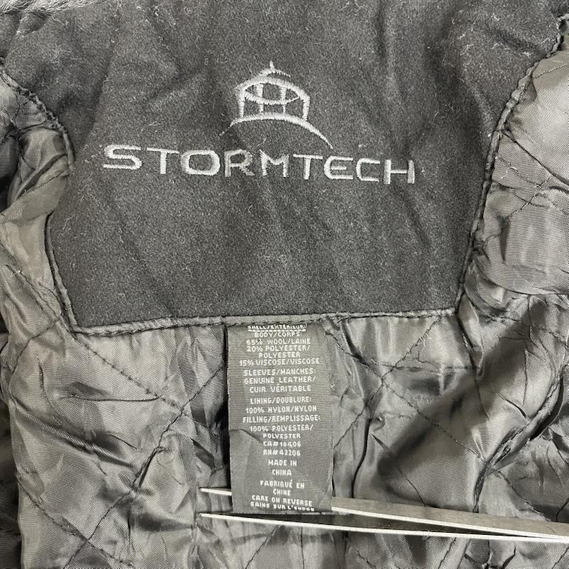 古着 USED ジャケット、上着 ジャンパー、ブルゾン STORMTECH 袖レザー 切り替え ロゴ 刺繍 スタジャン M 黒 / ブラック / black メンズ USED 古着 中古 50156120