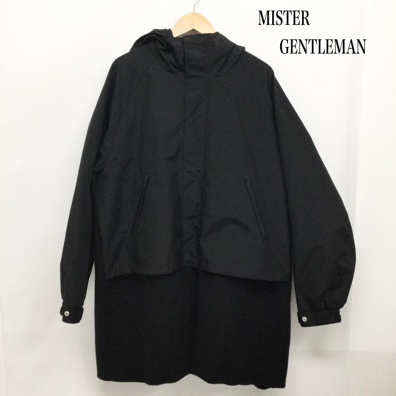 古着 USED ジャケット、上着 ジャンパー、ブルゾン mister gentleman MGP-OT23 ミスタージェントルマン レイヤードマウンテンパーカー S 無地 黒 / ブラック / black メンズ USED 古着 中古 50156122