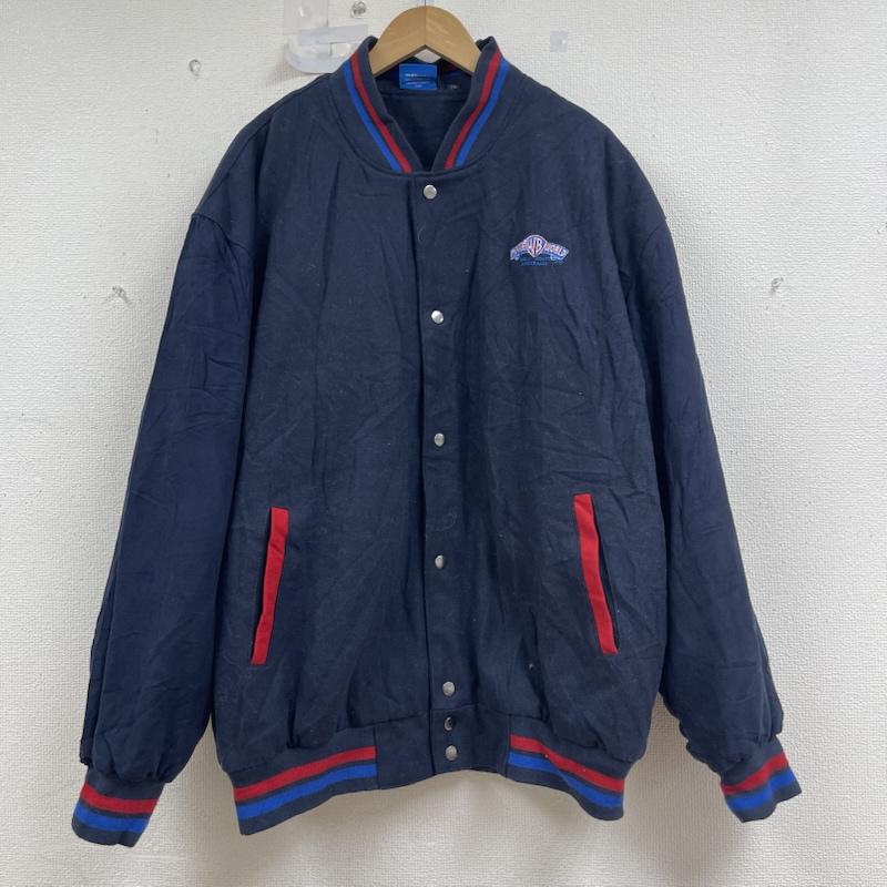 古着 USED ジャケット、上着 ジャンパー、ブルゾン Movie World スーパーマン ワッペン 刺繍 スタジャン 紺 / ネイビー / navy メンズ USED 古着 中古 50156123