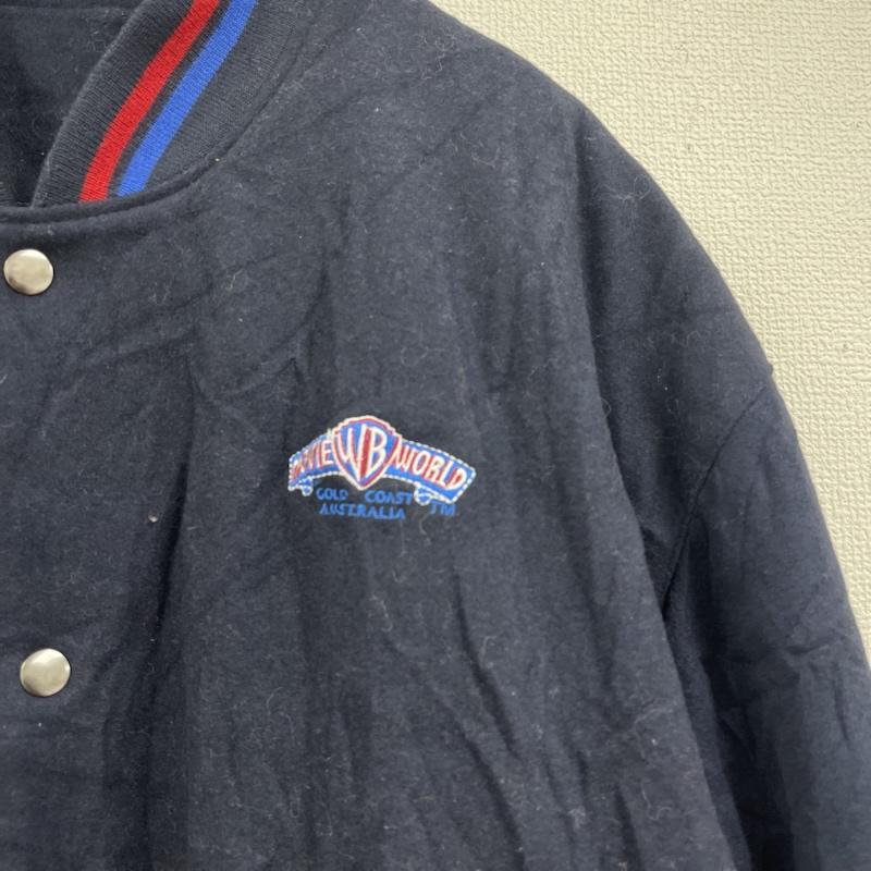 古着 USED ジャケット、上着 ジャンパー、ブルゾン Movie World スーパーマン ワッペン 刺繍 スタジャン 紺 / ネイビー / navy メンズ USED 古着 中古 50156123