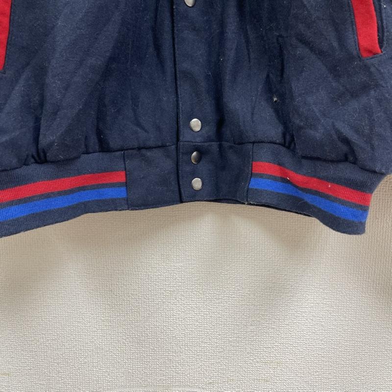 古着 USED ジャケット、上着 ジャンパー、ブルゾン Movie World スーパーマン ワッペン 刺繍 スタジャン 紺 / ネイビー / navy メンズ USED 古着 中古 50156123