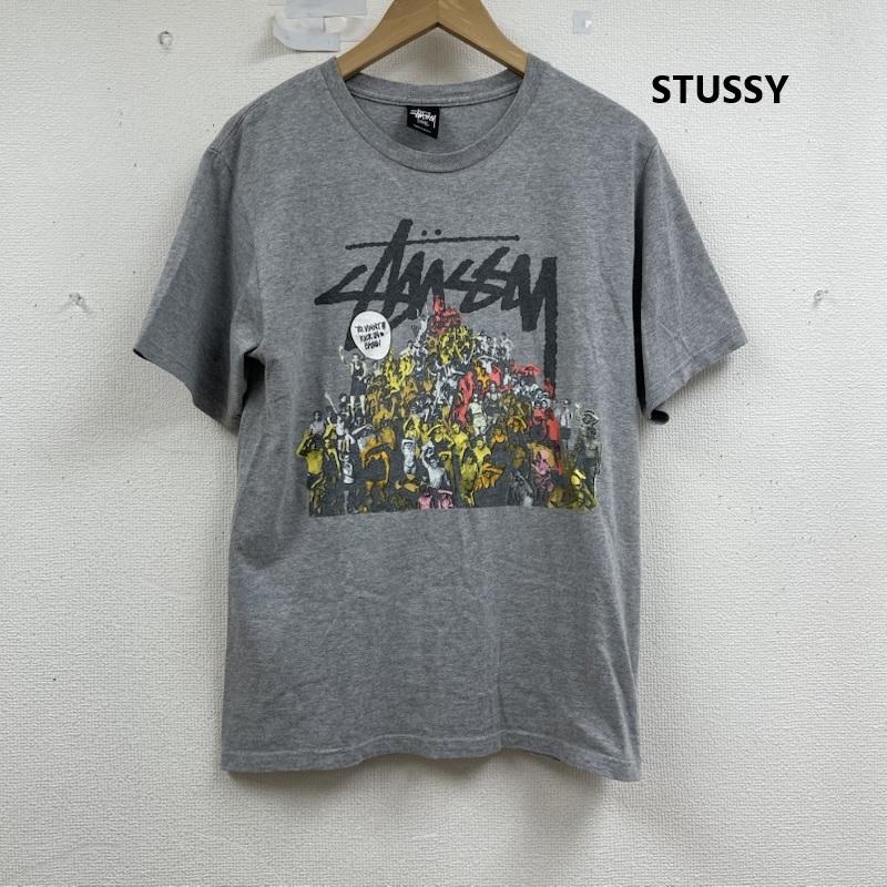 ステューシー STUSSY Tシャツ 半袖 BEACH MOB TEE ロゴ プリント Tシャツ S 灰 / グレー / gray メンズ USED 古着 中古 50156125