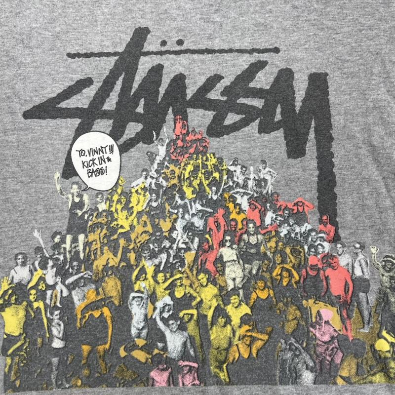 ステューシー STUSSY Tシャツ 半袖 BEACH MOB TEE ロゴ プリント Tシャツ S 灰 / グレー / gray メンズ USED 古着 中古 50156125