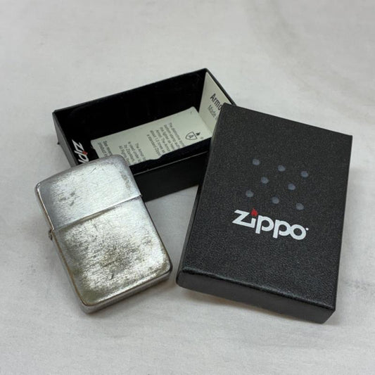 古着 USED ファッション小物 喫煙グッズ ZIPPO ジッポ 18年 USA製 オイル ライター 動作未確認 箱付き - 銀 / シルバー / silver color メンズ USED 古着 中古 50156130