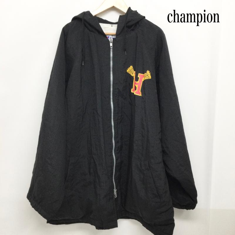 チャンピオン Champion ジャケット、上着 ジャンパー、ブルゾン Champion チャンピオン ナイロンジャケット　台湾製　R.O.C XL 無地 黒 / ブラック / black メンズ USED 古着 中古 50156131