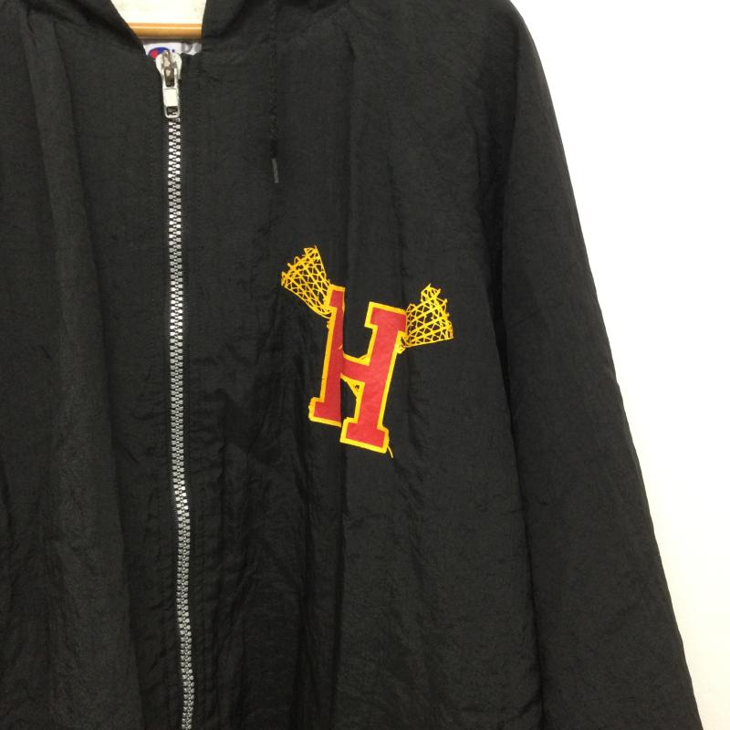 チャンピオン Champion ジャケット、上着 ジャンパー、ブルゾン Champion チャンピオン ナイロンジャケット　台湾製　R.O.C XL 無地 黒 / ブラック / black メンズ USED 古着 中古 50156131