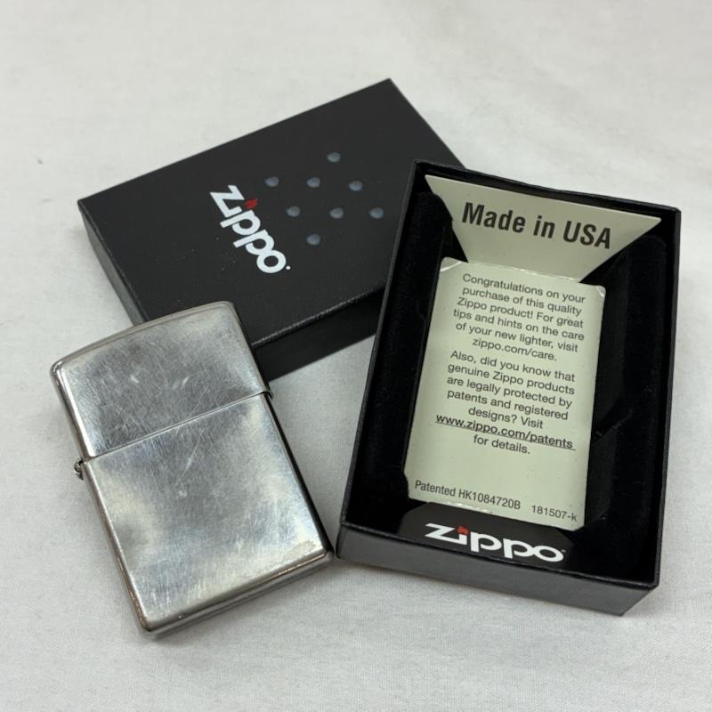 古着 USED ファッション小物 喫煙グッズ ZIPPO ジッポ 16年 USA製 オイル ライター 動作未確認 箱付き - 銀 / シルバー / silver color メンズ USED 古着 中古 50156134