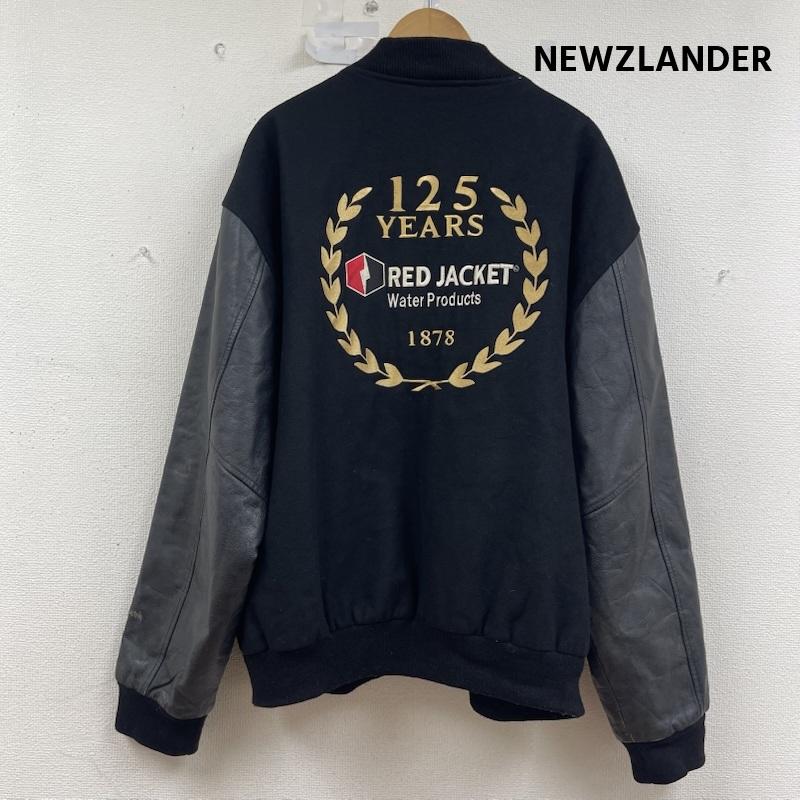 古着 USED ジャケット、上着 ジャンパー、ブルゾン NEWZLANDER RED JACKET Water Products 刺繍 スタジャン XL 黒 / ブラック / black メンズ USED 古着 中古 50156135