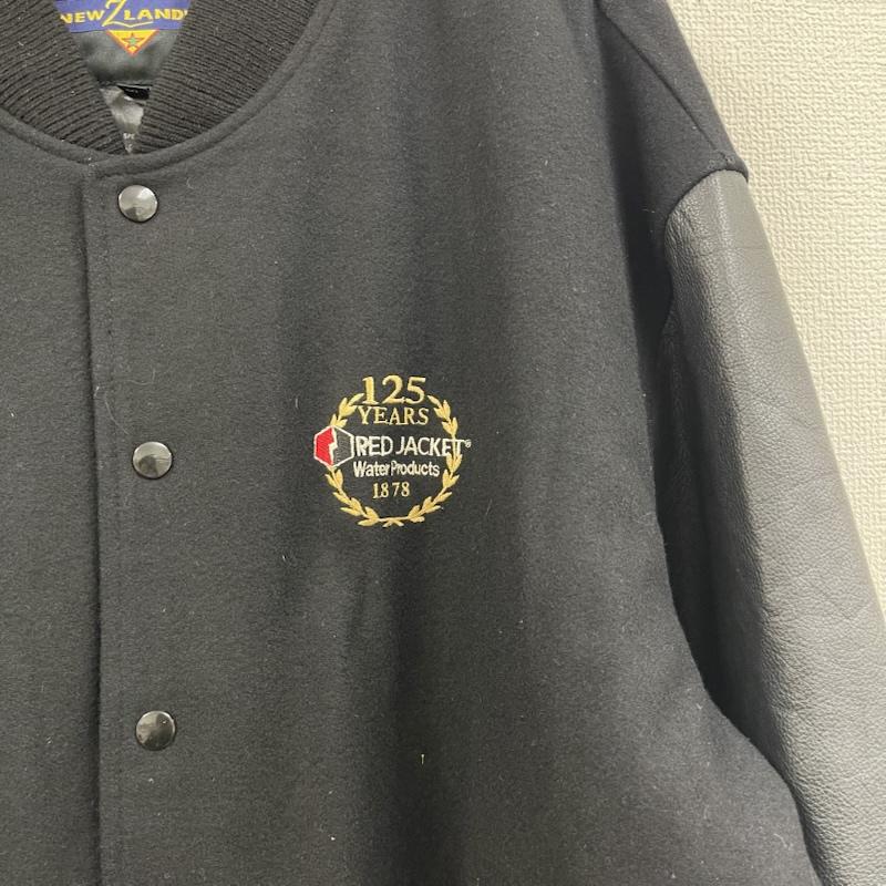 古着 USED ジャケット、上着 ジャンパー、ブルゾン NEWZLANDER RED JACKET Water Products 刺繍 スタジャン XL 黒 / ブラック / black メンズ USED 古着 中古 50156135
