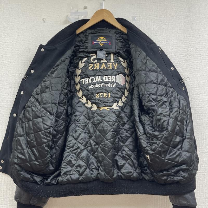 古着 USED ジャケット、上着 ジャンパー、ブルゾン NEWZLANDER RED JACKET Water Products 刺繍 スタジャン XL 黒 / ブラック / black メンズ USED 古着 中古 50156135