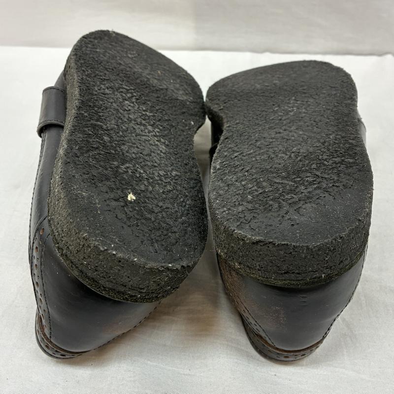 ユケテン YUKETEN 革靴 革靴 USA製 キルト ローファー レザー フリンジ 革靴 7 2/1 E US：7.5 黒 / ブラック / black X 茶 / ブラウン / brown メンズ USED 古着 中古 50156139