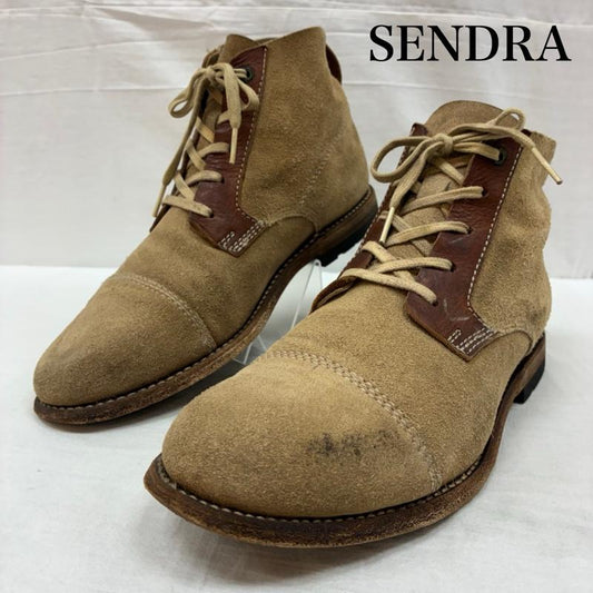センドラ SENDRABOOTS ブーツ ショートブーツ スウェード レザー レースアップ ブーツ - ベージュ / ベージュ / beige X 茶 / ブラウン / brown メンズ USED 古着 中古 50156141