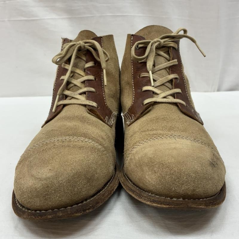 センドラ SENDRABOOTS ブーツ ショートブーツ スウェード レザー レースアップ ブーツ - ベージュ / ベージュ / beige X 茶 / ブラウン / brown メンズ USED 古着 中古 50156141