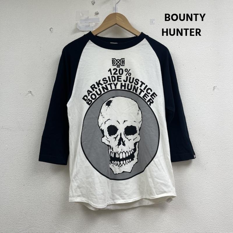 バウンティーハンター BOUNTY HUNTER Tシャツ 七分袖 BxH D-BEAT SKULL 3/4 Raglan Tee ラグラン Tシャツ M 黒 / ブラック / black メンズ USED 古着 中古 50156144