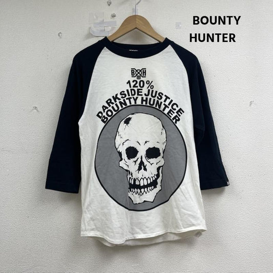 バウンティーハンター BOUNTY HUNTER Tシャツ 七分袖 BxH D-BEAT SKULL 3/4 Raglan Tee ラグラン Tシャツ M 黒 / ブラック / black メンズ USED 古着 中古 50156144