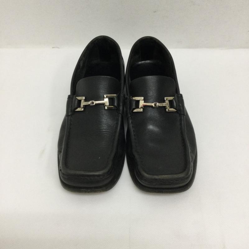 グッチ GUCCI 革靴 革靴 ドレスシューズ 110 0254 ビットローファー スクエア 25.0cm 黒 / ブラック / black メンズ USED 古着 中古 50156146