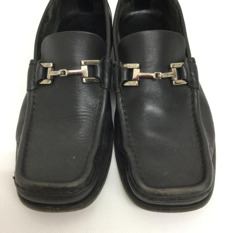 グッチ GUCCI 革靴 革靴 ドレスシューズ 110 0254 ビットローファー スクエア 25.0cm 黒 / ブラック / black メンズ USED 古着 中古 50156146