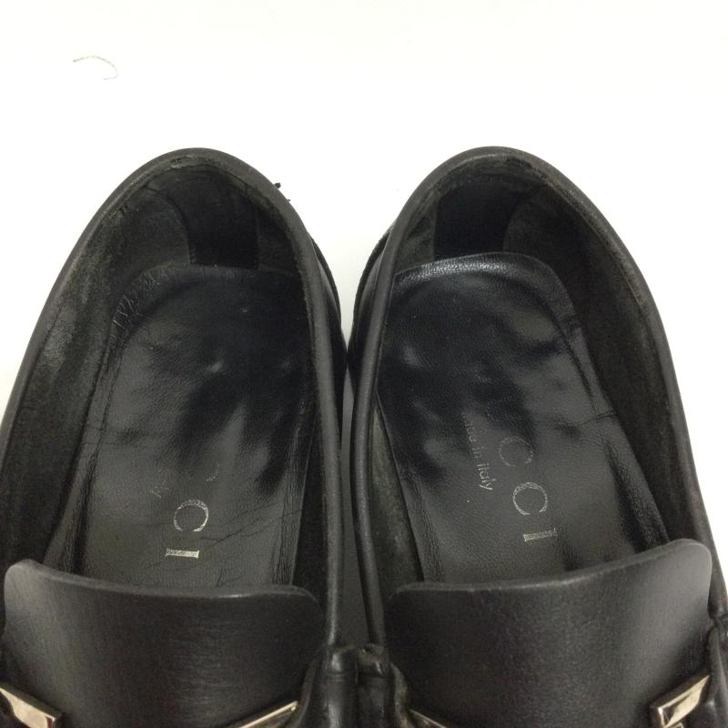 グッチ GUCCI 革靴 革靴 ドレスシューズ 110 0254 ビットローファー スクエア 25.0cm 黒 / ブラック / black メンズ USED 古着 中古 50156146
