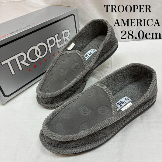 古着 USED スリッポン スリッポン Trooper America トゥルーパー アメリカ スリッポン ルーム シューズ ペイズリー バンダナ US：10 ペイズリー X バンダナ柄 灰 / グレー / gray メンズ USED 古着 中古 50156155