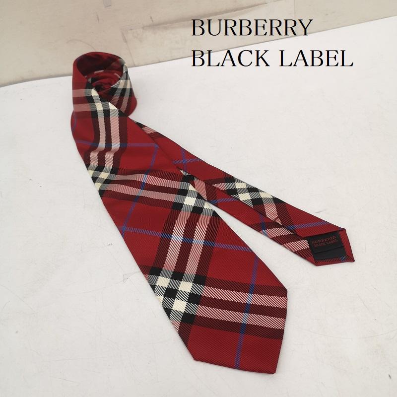 バーバリーブラックレーベル BURBERRY BLACK LABEL ネクタイ ネクタイ ノバチェック ネクタイ - 赤 / レッド / red メンズ USED 古着 中古 50156160
