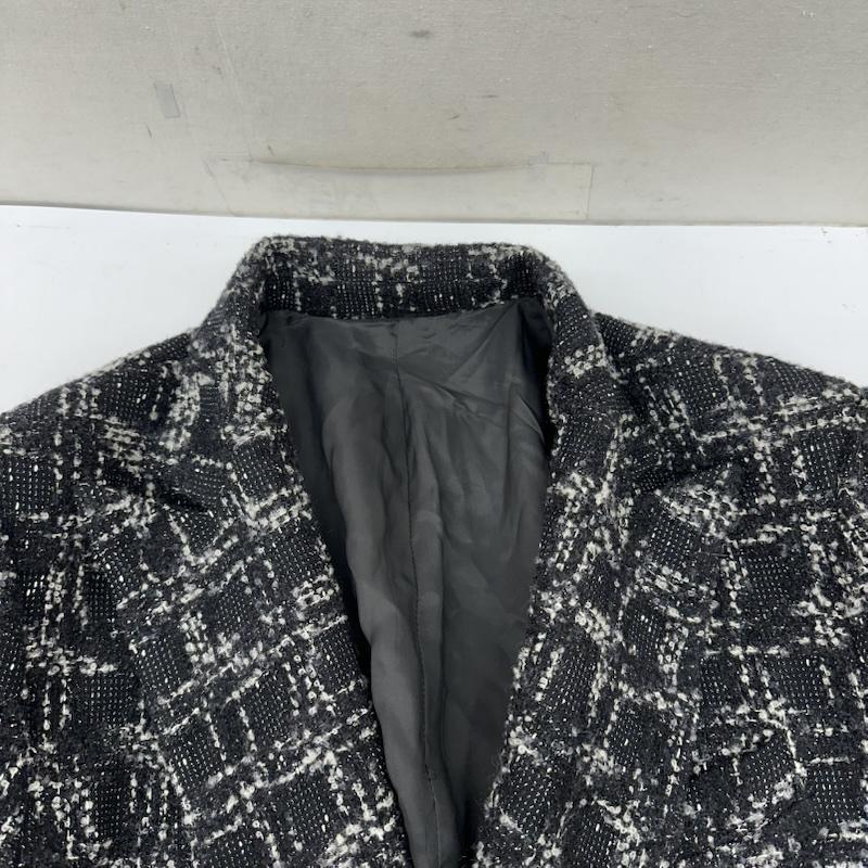 メアグラーティア meagratia コート コート一般 Mix tweed chesterfield coat ツイード ダブル チェスター コート 24263-0303 2 黒 / ブラック / black メンズ USED 古着 中古 50156163