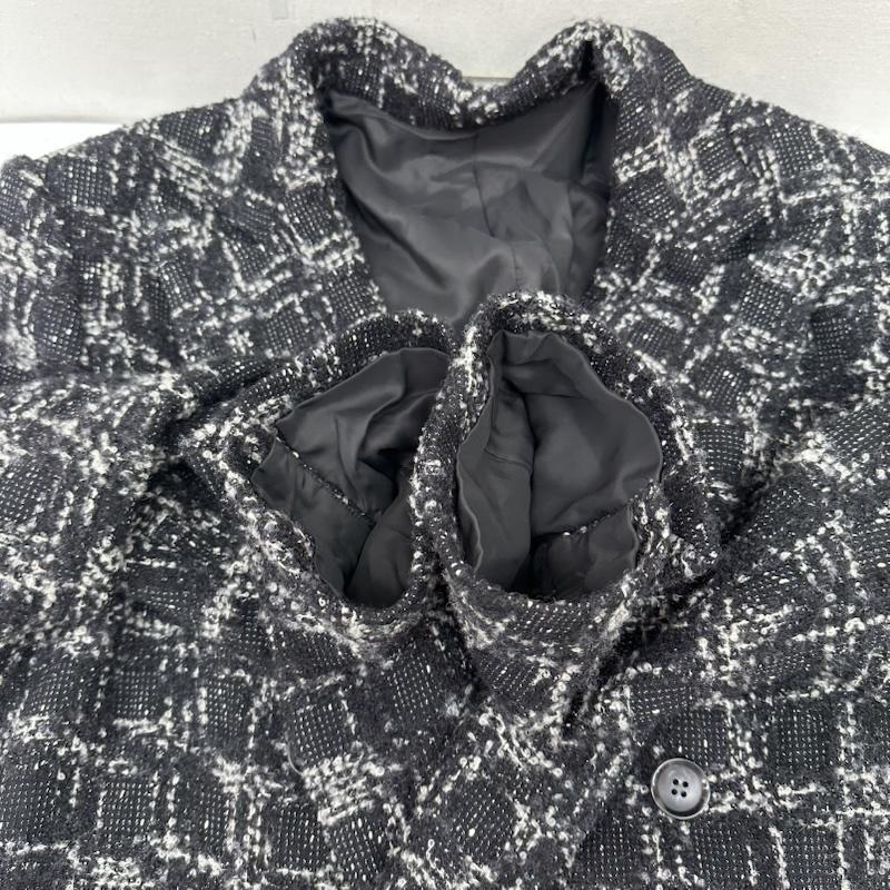 メアグラーティア meagratia コート コート一般 Mix tweed chesterfield coat ツイード ダブル チェスター コート 24263-0303 2 黒 / ブラック / black メンズ USED 古着 中古 50156163