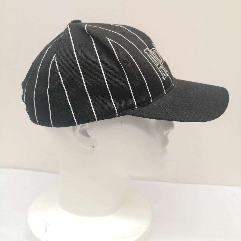 アディダス adidas 帽子 キャップ 90s ストライプ ロゴ 刺繡 キャップ - 白 / ホワイト / white X 黒 / ブラック / black メンズ USED 古着 中古 50156167