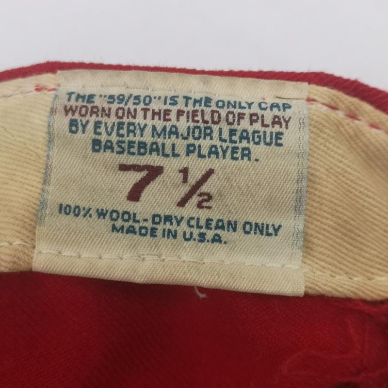 ニューエラ NEW ERA 帽子 キャップ 90s セントルイス カージナルス ウール キャップ usa製 7 1/2 - 赤 / レッド / red メンズ USED 古着 中古 50156173