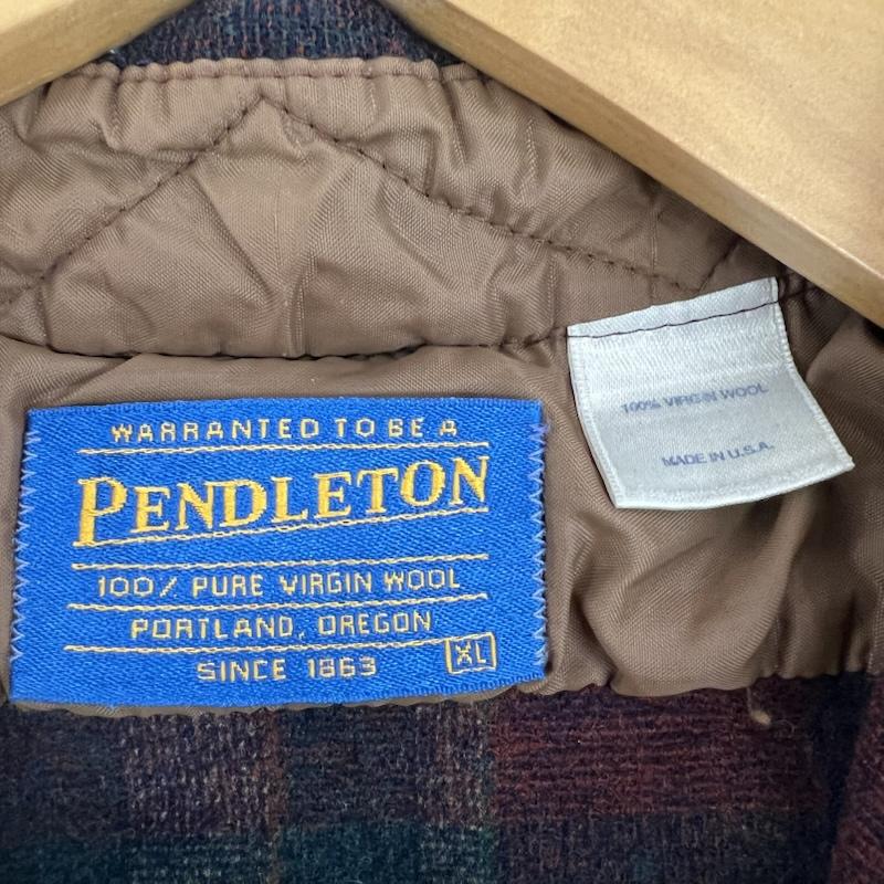 ペンドルトン PENDLETON シャツ、ブラウス 長袖 USA製 チェック ウール シャツ XL メンズ USED 古着 中古 50156175