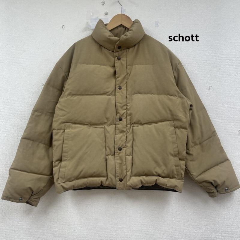ショット schott ジャケット、上着 ダウンジャケット 90s USA製 1615 AT904P ダウン ジップ アップ ジャケット L ベージュ / ベージュ / beige メンズ USED 古着 中古 50156186