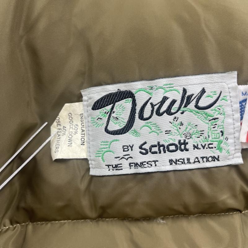 ショット schott ジャケット、上着 ダウンジャケット 90s USA製 1615 AT904P ダウン ジップ アップ ジャケット L ベージュ / ベージュ / beige メンズ USED 古着 中古 50156186