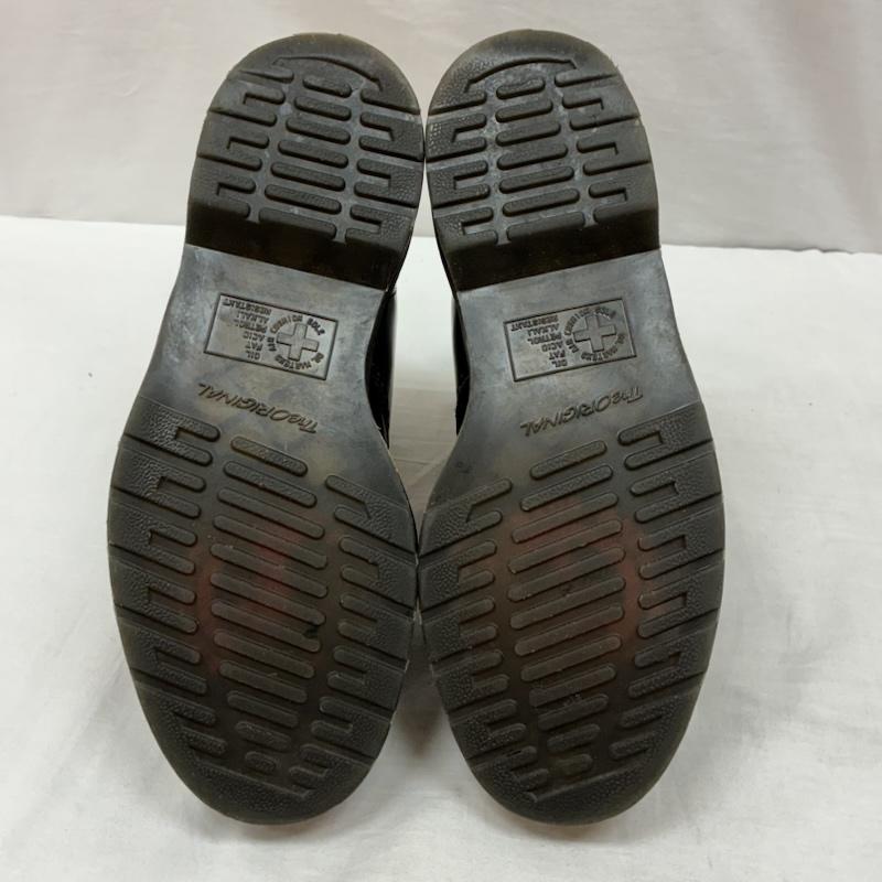 ドクターマーチン Dr.Martens ブーツ ショートブーツ BEAMS BABYLON トリプルネーム 1460 SMOOTH 8EYE レースアップ 8ホール ブーツ UK：7 ロゴ、文字 黒 / ブラック / black X 橙 / オレンジ / orange メンズ USED 古着 中古 50156197