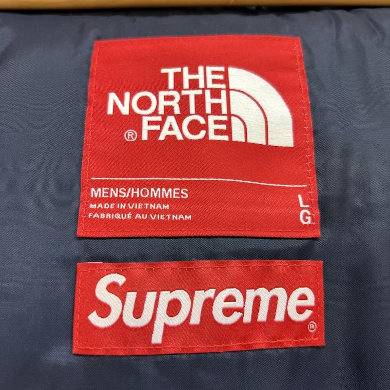 シュプリーム×ノースフェイス Supreme×THE NORTH FACE ジャケット、上着 ダウンジャケット ダウン フィルド ジップアップ フーディー スウェットシャツ NY52400I L 紺 / ネイビー / navy メンズ USED 古着 中古 50156207