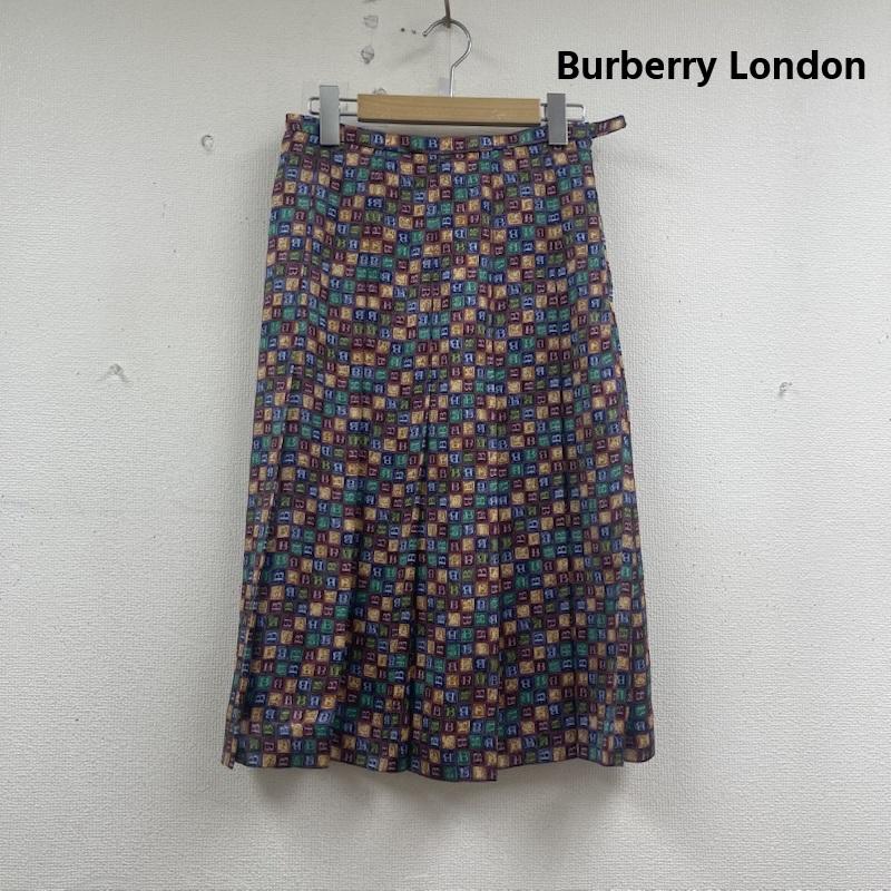 バーバリーロンドン Burberry London スカート ひざ丈スカート 総柄 ブロック チェック ロゴ スカート fxa58-029 紫 / パープル / purple レディース USED 古着 中古 50156210