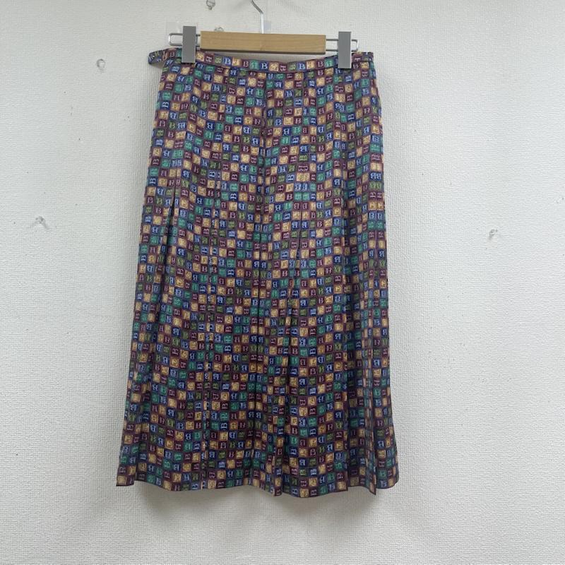 バーバリーロンドン Burberry London スカート ひざ丈スカート 総柄 ブロック チェック ロゴ スカート fxa58-029 紫 / パープル / purple レディース USED 古着 中古 50156210