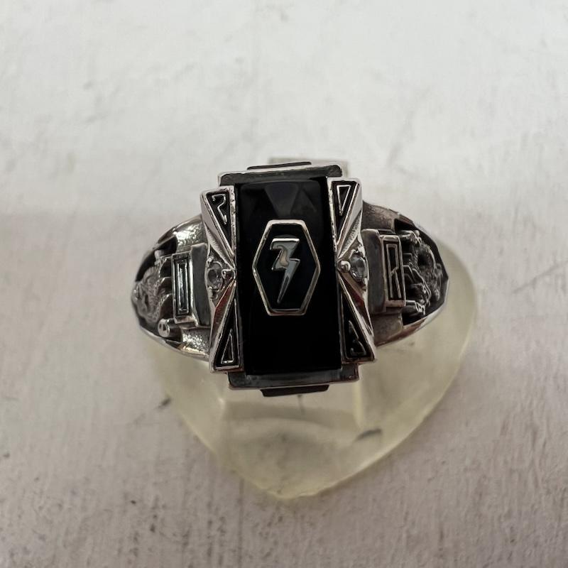 オゾン ロックス OZONE ROCKS アクセサリー 指輪 JOSTEN 別注 カレッジリング 龍 般若 15号 - メンズ USED 古着 中古 50156211