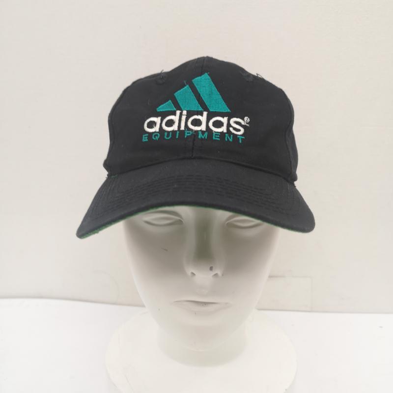 アディダス adidas 帽子 キャップ 90s EQUIPMENT キャップ ロゴ 刺繍 - 黒 / ブラック / black メンズ USED 古着 中古 50156213
