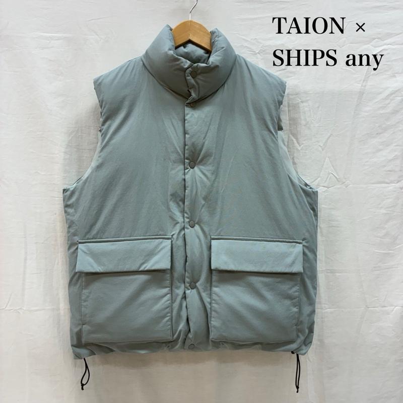タイオン TAION ジャケット、上着 ダウンベスト 714-65-0003 SHIPS any 別注 スタンドカラー スナップ ドローストリング ダウンベスト M メンズ USED 古着 中古 50156219