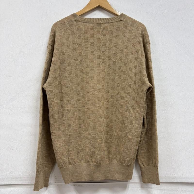 バーバリーロンドン Burberry London ニット、セーター 長袖 Vネック 薄手 長袖 ニット L 無地 ベージュ / ベージュ / beige メンズ USED 古着 中古 50156231