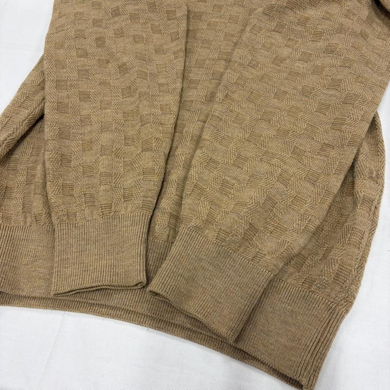 バーバリーロンドン Burberry London ニット、セーター 長袖 Vネック 薄手 長袖 ニット L 無地 ベージュ / ベージュ / beige メンズ USED 古着 中古 50156231