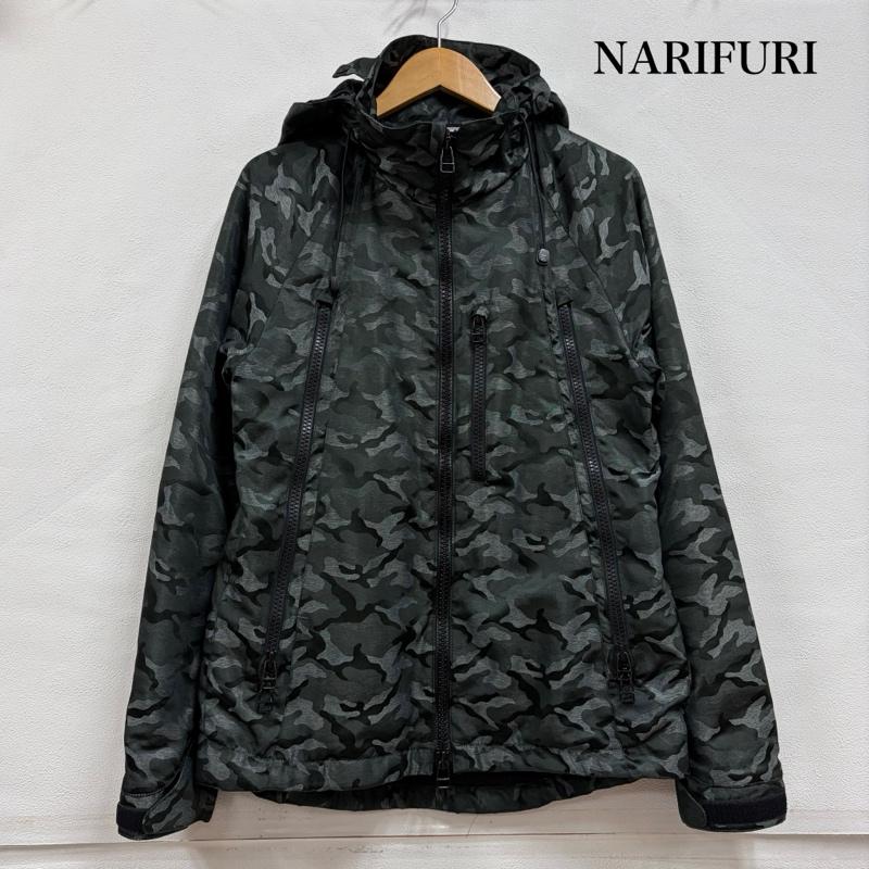 ナリフリ narifuri ジャケット、上着 ジャンパー、ブルゾン ジャガード カモフラ 迷彩 ジャケット マウンテンパーカー ジップ ナイロン メッシュ スタンド カラー S カモフラージュ柄・迷彩 灰 / グレー / gray メンズ USED 古着 中古 50156235