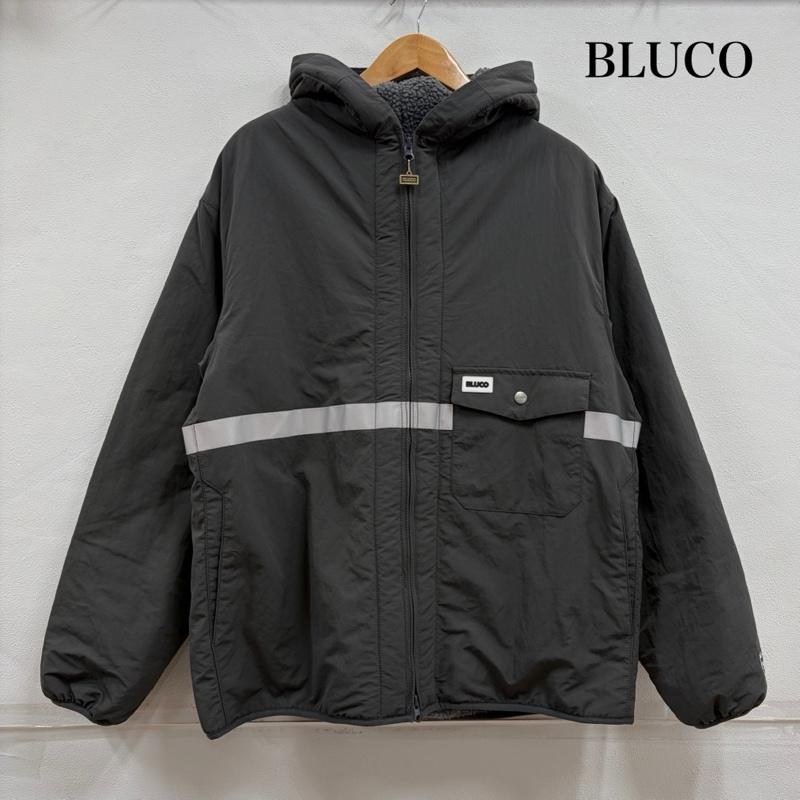 ブルコ BLUCO ジャケット、上着 ジャケット、ブレザー 25AW Hooded Reflector Jacket フーデッド リフレクター ジャケット ナイロン 裏ボア 157-31-047 ロゴ ダブルジップ L ワンポイント X ロゴ、文字 チャコールグレー / チャコールグレー / メンズ USED 古着 中古 50156238