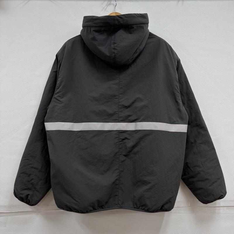 ブルコ BLUCO ジャケット、上着 ジャケット、ブレザー 25AW Hooded Reflector Jacket フーデッド リフレクター ジャケット ナイロン 裏ボア 157-31-047 ロゴ ダブルジップ L ワンポイント X ロゴ、文字 チャコールグレー / チャコールグレー / メンズ USED 古着 中古 50156238
