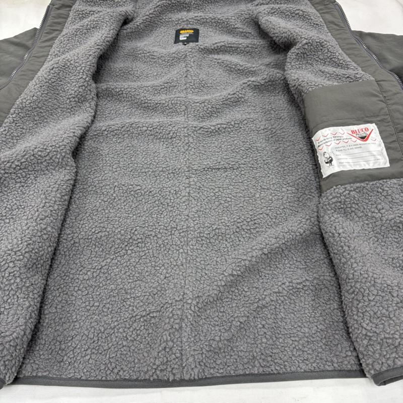 ブルコ BLUCO ジャケット、上着 ジャケット、ブレザー 25AW Hooded Reflector Jacket フーデッド リフレクター ジャケット ナイロン 裏ボア 157-31-047 ロゴ ダブルジップ L ワンポイント X ロゴ、文字 チャコールグレー / チャコールグレー / メンズ USED 古着 中古 50156238