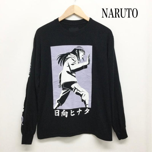 ＵＳＥＤ古着 USED/古着 Tシャツ 長袖 NARUTO ナルト疾風伝 日向ヒナタ キャラクタープリントロングTシャツ ロンT M プリント 黒 / ブラック / black メンズ USED 古着 中古 50156246