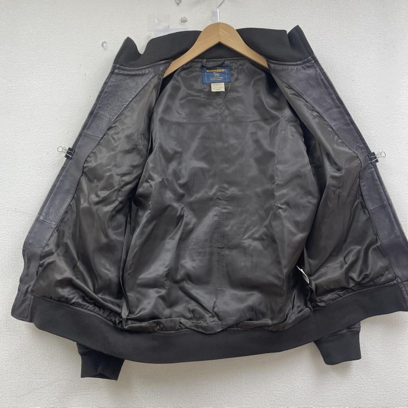 ウールリッチ WOOLRICH ジャケット、上着 レザージャケット レザー ジャケット ブルゾン 豚革 ブラウン 2w5-6731 L メンズ USED 古着 中古 50156251